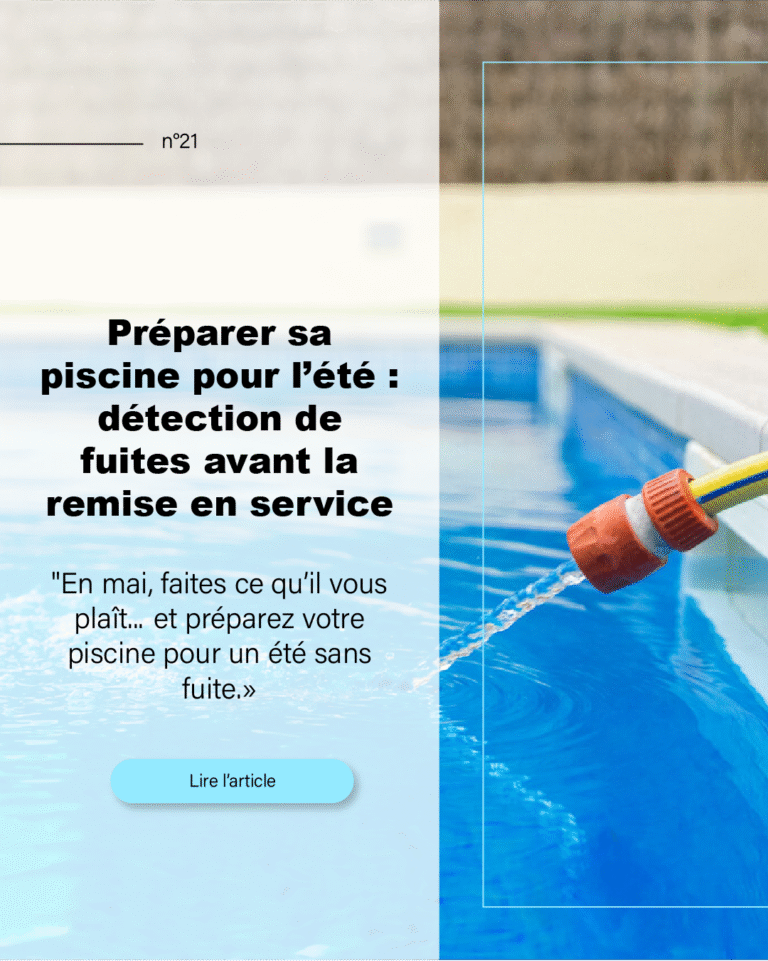 Lire la suite à propos de l’article Détection de fuites avant remise en service piscine