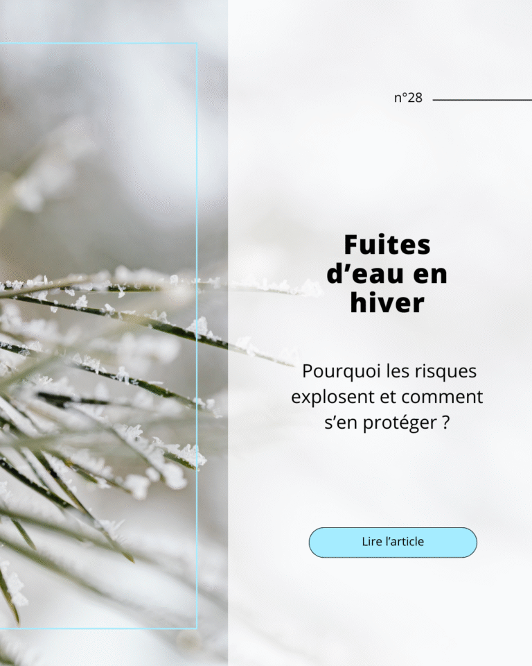 Lire la suite à propos de l’article Fuites d’eau en hiver : pourquoi les risques explosent et comment s’en protéger