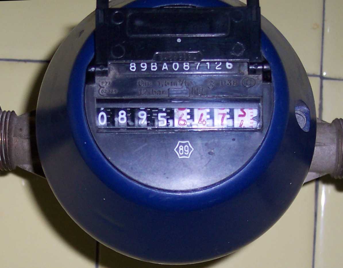 Cadran d'un compteur d'eau