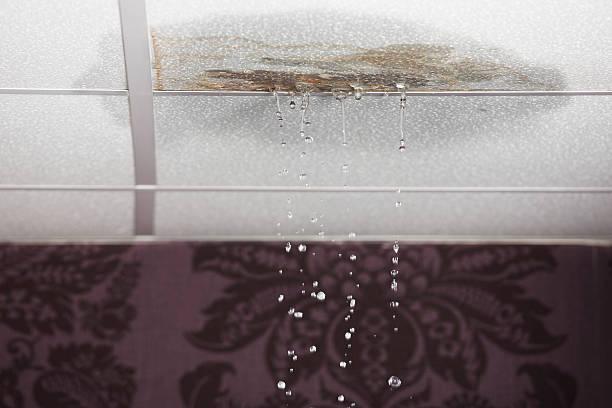Plafond qui goutte dans un appartement : fuite d'eau en copropriété